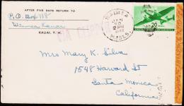 1942. WAIMEA H. ISLS. JAN 20 1942. 20 CENTS AIR MAIL. RELEASED BY I.C.B. 39.  (Michel: 504) - JF177432 - Marcofilia