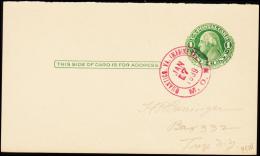 1939. US. POSTAL CARD ONE CENT WASHINGTON QUANTICO. VA. (MARINE) JAN 7 1939.  (Michel: ) - JF177369 - Altri & Non Classificati