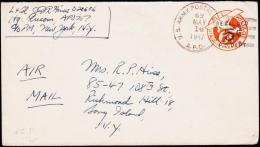 1947. APO 757 US POSTAGE REVALUED 5 C/6 C VIA AIR MAIL US ARMY POSTAL SERVICE APO 69 MA... (Michel: ) - JF177450 - Poststempel