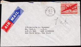 1944. BAY CITY MICH. JUL 19 1944. 6 CENTS AIR MAIL. APO 519 WILTON, ENGLAND.  (Michel: 500) - JF177445 - Marcofilia