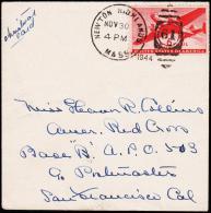 1944. APO 503 PAPUA NEW GUINEA, AMERICAN RED CROSS NEWTON HIGHLANDS NOV 30 1944. 6 CENT... (Michel: 500) - JF177443 - Poststempel