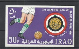 1966- Irak - 3rd Arab Football Cup - Imperforated Block MNH - Ongebruikt