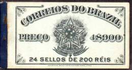 BRAZIL 1908. The Booklet Of 4$900 With 24 Stamps Of 200 Reis - Carnets