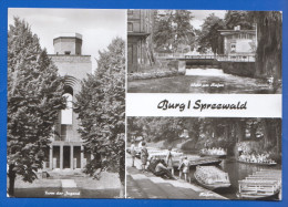 Deutschland; Burg Spreewald; Multibildkarte Mit Turm Der Jugend Und Hafen - Burg (Spreewald)