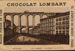 CHROMO CHOCOLAT LOMBART : MORLAIX, Le Viaduc - 2/scans - Lombart