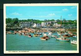 WALES  -  Saundersfoot  The Harbour  Unused Postcard As Scan - Pembrokeshire