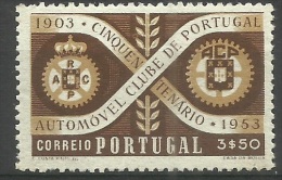 Portugal - 1953 Automobile Club Anniversary 3.50e MH   Sc 781 - Ungebraucht