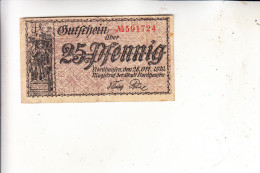 0-5500 NORDHAUSEN, Notgeld 25 Pfennig, 1919, Gebraucht - Nordhausen