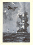 Norge 1940 Original DIN A4 Druck Kampfszene STUKA Flugzeug Bombardiert British Cruiser B NARVIK Verlag Klinghammer Berli - Aviazione