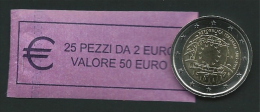 ITALIA 2015 - ROLL 2 EURO COMM. 30 ANNI BANDIERA  ORIGINALE ZECCA - DATA VISIBILE - FDC - Rollen