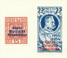 POLAND  -  1935  Opt. Kopiec Marszalka Pilsudskiego  Mounted/Hinged Mint - Nuevos