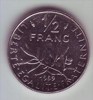 1/2 Franc Semeuse - 1989 - SUP/SPL - - 1/2 Franc