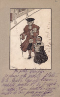 Illustrateur PARKINSON Ethel,  Bourgeois Avec Petite Fille En Hiver, MM Vienn N 165 - Parkinson, Ethel