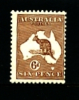 AUSTRALIA - 1929  KANGAROO   6 D.  SMALL MULTIPLE  WATERMARK  MINT  NH  SG107 - Ongebruikt