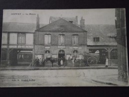 AUFFAY (Seine-Maritime) - La Mairie - Attelages - Animée - Voyagée Le 21 Avril 1918 - Auffay