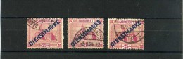 - SARRE SERVICE 1922/24 . OBLITERES . VARIANTES DE COULEURS . - Dienstmarken