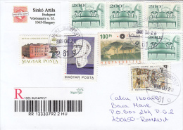 33818- POPE COLLEGE, COMPUTER DESIGN, MILLENNIUM PARK, CANCER CONGRESS, SOFA, STAMPS ON REGISTERED COVER, 2009, HUNGARY - Lettres & Documents