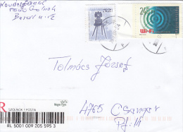 33819- CHAIR, WI-FI, STAMPS ON REGISTERED COVER, 2009, HUNGARY - Covers & Documents