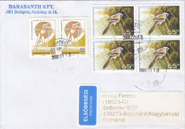 33822- ATHLETICS, BEARDED REEDLING, STAMPS ON COVER, 2009, HUNGARY - Cartas & Documentos