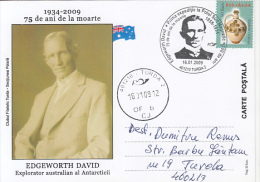 33885- EDGEWORTH DAVID, ANTARCTIC EXPLORER, DOG, SPECIAL POSTCARD, 2009, ROMANIA - Polar Explorers & Famous People