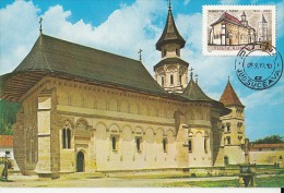 33977- PUTNA MONASTERY, MAXIMUM CARD, 1977, ROMANIA - Abbayes & Monastères