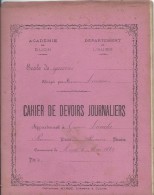 Scolaire/Cahier D´Ecolier/Cahier De Devoirs Journaliers/Académie De Dijon/Département De L´Aube/1885   CAH96 - Non Classés