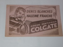 BUVARD Publicitaire  BLOTTING PAPER   Dentifrice Super Colgate - Perfume & Beauty