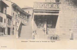 Estavayer- Suisses - Fontaine Sous La Terrasse De L'Eglise - Estavayer