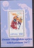 LATVIA 1994 - OLIMPIADI LILLEHAMMER Winter Olimpic Gamne Sheet MNH - Invierno 1994: Lillehammer