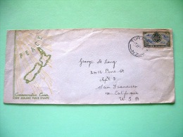 New Zealand 1946 FDC Cover To USA - Planes - Royal Air Force - Peace - Cartas & Documentos