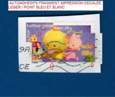 * 2008 N° 163  AUTOADHÉSIFS  DEUX BANDE PHOSPHORESCENTES OBLITÉRÉ  FRAGMENT YVERT TELLIER 0.70 € - Gebraucht