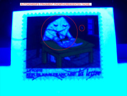 1997 N° 9  ECRITURE LETTRE  AUTOADHÉSIFS PHOSPHORESCENTES FRAGMENT  OBLITÉRÉ YVERT TELLIER 1.50 € - Used Stamps