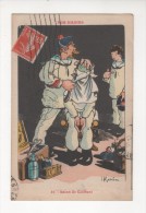 Carte Postale GERVESE  NOS MARINS SALON DE COIFFURE 1919 MOUSTACHE POMPON ROUGE  Rasoir Barbier Marin - Gervese, H.