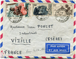 OCEANIE LETTRE PAR AVION DEPART VAITEPAUA 5-11-1953 ILE MAKATEA POUR LA FRANCE - Briefe U. Dokumente