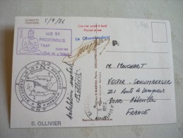 MD 51 PROFINDUS TAAF Aout 1988 Cône De L'Indus / Cachet Marion Dufresne  + Djibouti 9/06/1986 - Spedizioni Antartiche