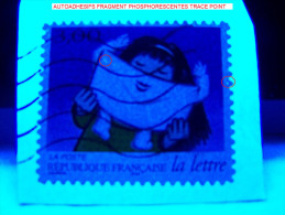 * 1997 N° 13 RECEPTION DE  LA LETTRE FRAGMENT AUTOADHÉSIFS PHOSPHORESCENTES  OBLITÉRÉ YVERT TELLIER 1.50 € - Oblitérés