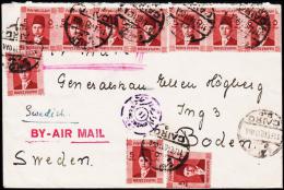 1940. 10x 5 M. CAIRO 11.FE.40. CENSRSHIP DEPT. To Boden, Sweden.  (Michel: 227) - JF181692 - Covers & Documents