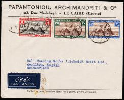 1936. 9 + 20 + 30 M AIR MAIL CAIRE 8.9.36. To Schweiz.  (Michel: 175+) - JF181683 - Briefe U. Dokumente