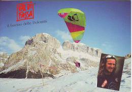Parapendio Jimmy Pacher Campione Del Mondo Sulle Dolomiti Anni 90 - Parachutespringen