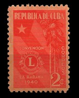 RE)1940 CUBA, LIONS EMBLEM, FLAG AND ROYAL PALM, MNH - Gebruikt
