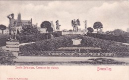 Jardin Botanique, Terrasse Des Statues - Bruxelles - MET GLITTERS !!!! - Zeer Mooie Kaart - Bossen, Parken, Tuinen