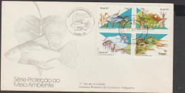 O) 1981 BRAZIL, PRESERVATION OF NATURE, PAINTING FISH, TREE, LANDSCAPE, FDC  XF - FDC