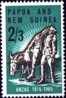 ANIMALS-DONKEY-CELEBRATIONS-ANZAC DAY-PAPUA & NEW GUINEA-MLH-B6-813 - Esel
