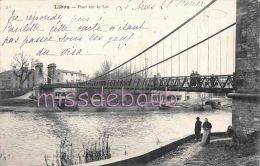 47 - LIBOS  - Pont Sur Le Lot - Promeneurs - 1911 - 2 Scans - Libos