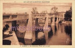 47 - LIBOS  -   Nouveau Pont Sur Le Lot  - 1933 - 2 Scans - Libos
