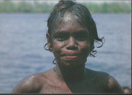 Arboriginal Boy - Photo Wayne Zerbe - Timbre Police . Living Together Australie 3c -Cachet -3/01/1989 - Aborigeni