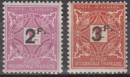 Côte D'Ivoire 1927 Michel Taxe 17 - 18 Neuf ** Cote (2001) 8.00 € Chiffre Au Milieu - Unused Stamps