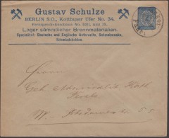 Allemagne 1888. Poste Locale Privée De Berlin. Mines, Charbon, Anthracite, Coke, Marteaux - Andere & Zonder Classificatie