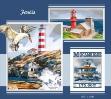 Mozambico 2015, Lighthouses And Bird, BF IMPERFORATED - Albatrosse & Sturmvögel