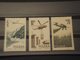 POLONIA - P.A. 1976/7 AREUNAUTICA 2 Valori + 1 Valore - NUOVI(++) - Unused Stamps